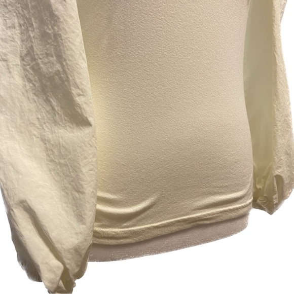 Skies are Blue Puff Sleeve Blouse Cream Crew Neck Size XS NWT - Picture 7 of 16